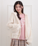 フード付きフェイクファーブルゾン