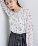 【袖コンシャス】シアードットブラウス