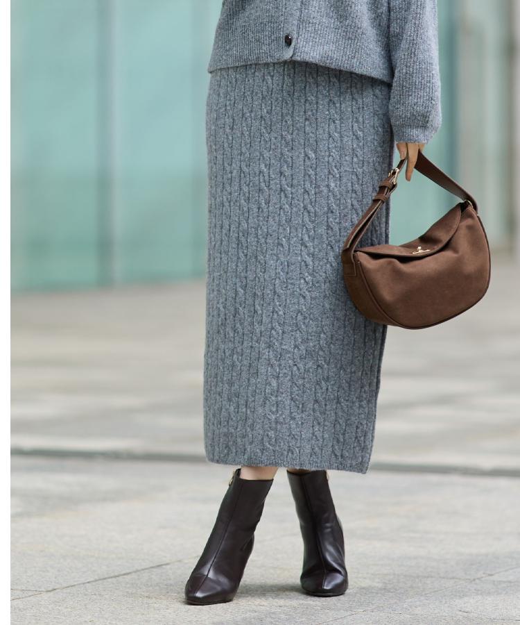 【SETITEM】ケーブルニットスカート
