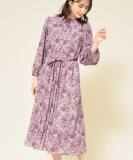 "【co creation and yours／SS～L】レースプリーツワンピース"