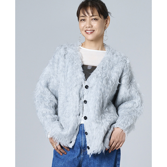 [VERSEAU]フラッフィーハウンドカーディガン