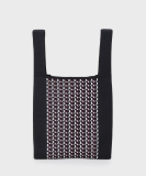 幾何柄ジャカードのニットバッグ