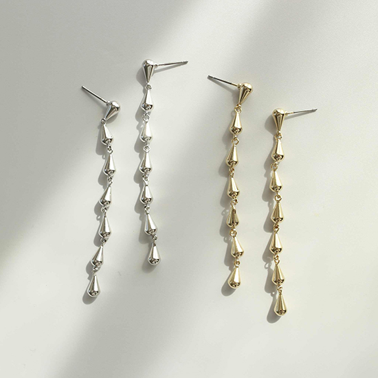 [pono]drop chain ピアス
