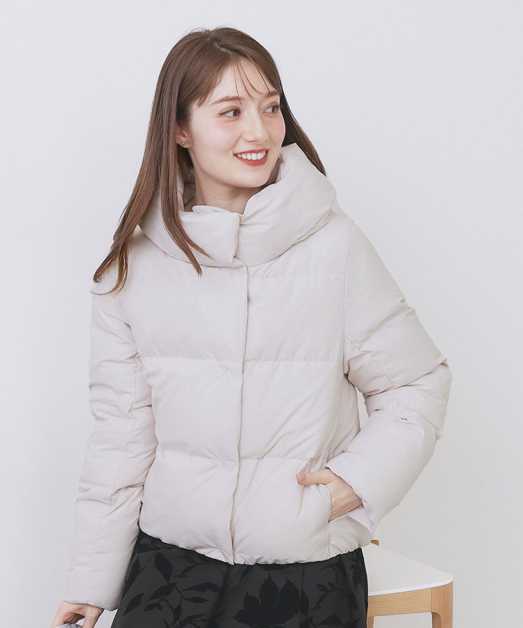 ウェア zawa KAWADAダウンペプラムショートコート【撥水/洗濯機OK/静電気防止裏地