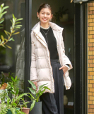 KAWADAダウンドロストミドルコート【撥水/洗濯機OK/2WAY/静電気防止裏地】《XS～3L》