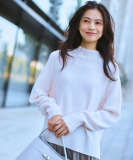 "【8色展開/洗える】ウールカシミヤ ハイネックニット"