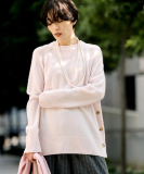 "【重ね着もおすすめ/洗える】ウールカシミヤ クルーネックニット"