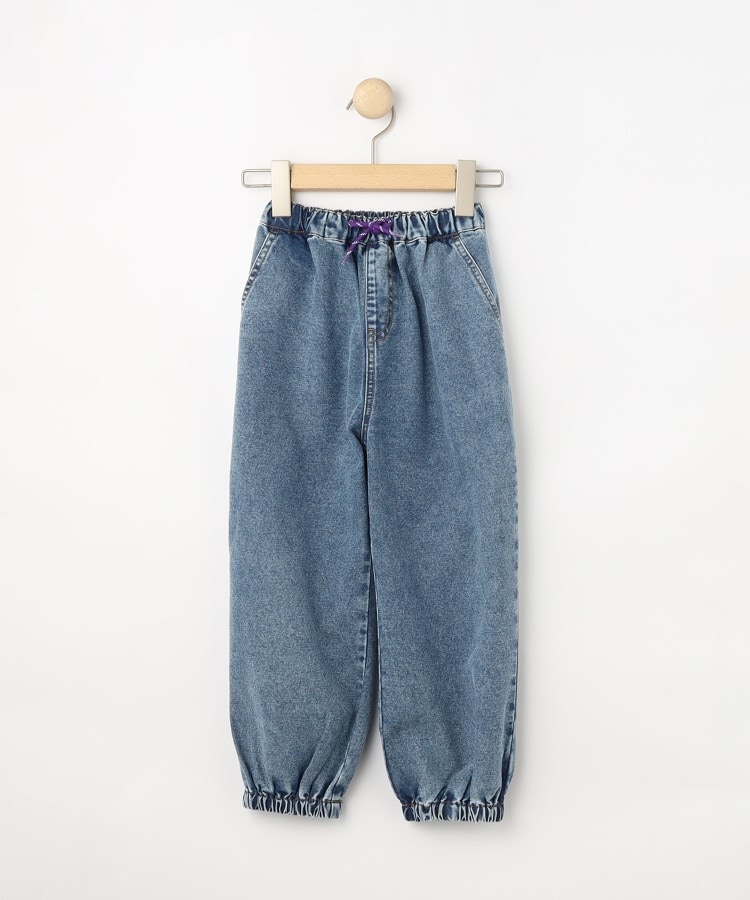 【100-150cm】デニムジョグパンツ