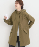 "【S-LL/撥水】腰回りをカバーする ロングミリタリーアウター"