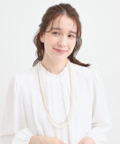 【セレモニー】2連ダイヤレーン＆フェイクパールネックレス