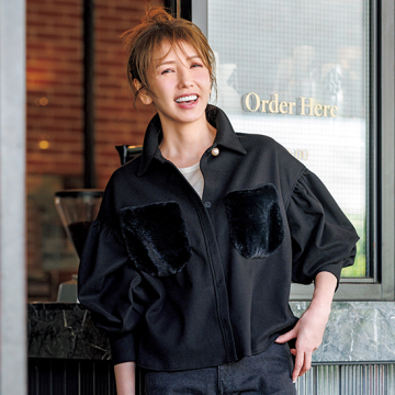 [SECRET TROPHY]ファーポケット付きブラウスジャケット