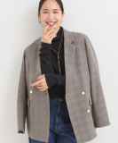 "【洗える/S-LL/セットアップ可】カジュアルからきれいめまで ダブルジャケット"