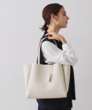 【軽量／A4サイズ対応】サフィアーノ調3層トートバッグ