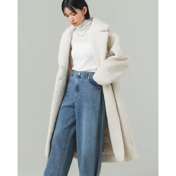 [Limue]シャギーチェスターロングコート