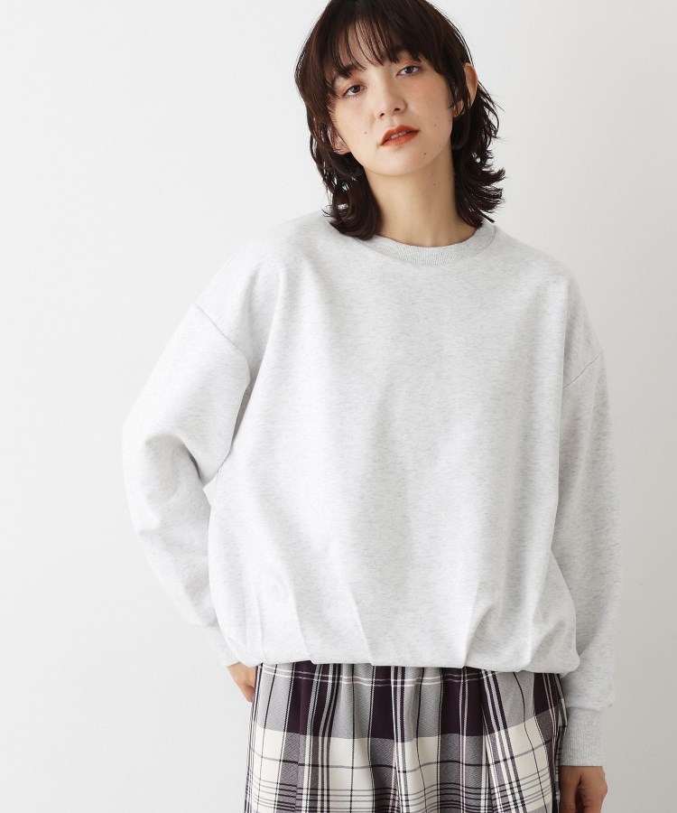 【洗える】バルーンシルエットミニ裏毛プルオーバー