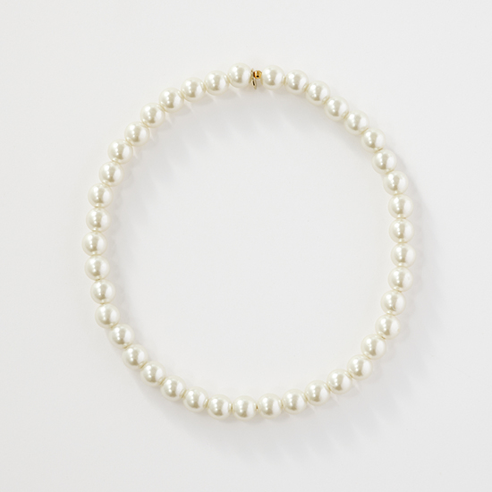 [THIRD MAGAZINE]SCRUNCHIE IS BACK エラスティックパールネックレス