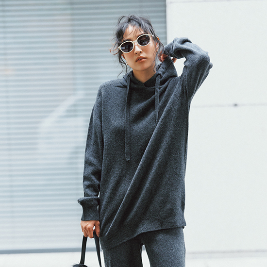 [WRAY]カシミヤシルクニットパーカー