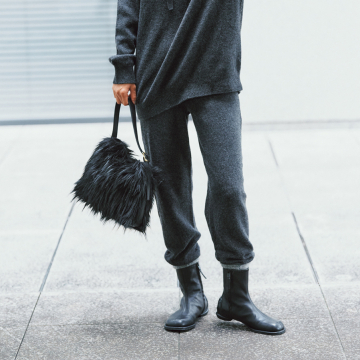 [WRAY]カシミヤシルクハイウエストジョガー