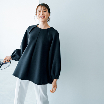 [THREE SQUARE]ショルダータックプルオーバー