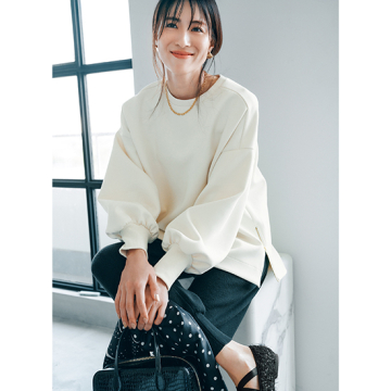 "[Emma Taylor]ダンボールコクーンスリーブサイドジッププルオーバー"