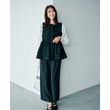 [eldo]ラメツイードジレ