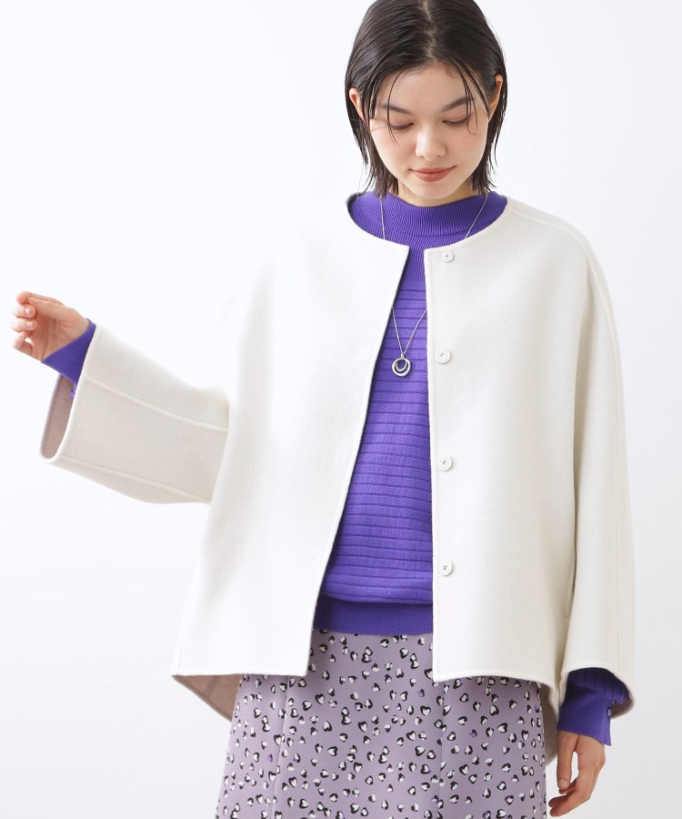 【R‐QUALITY】リバー仕立てショートコート