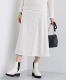 "【SETUP可能／洗える／UVケア】ライトジャージ セミフレアスカート"