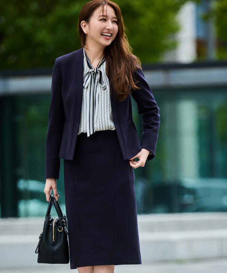 【日本製／セットアップ可】ジャージ素材タイトシルエットスカート