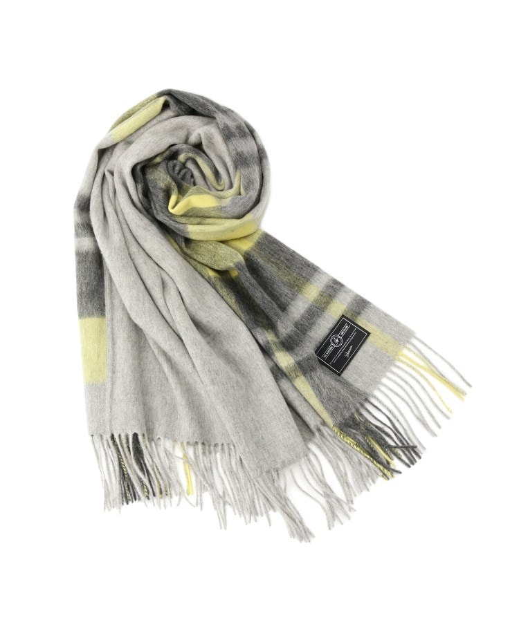 バイカラーチェックストール