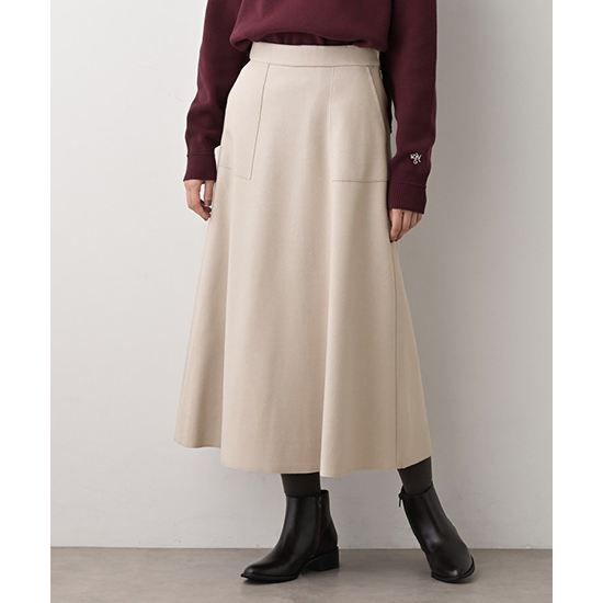 メルトンジャージフレアスカート