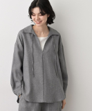 【セットアップ可/洗える】ツイードライクスキッパーシャツ