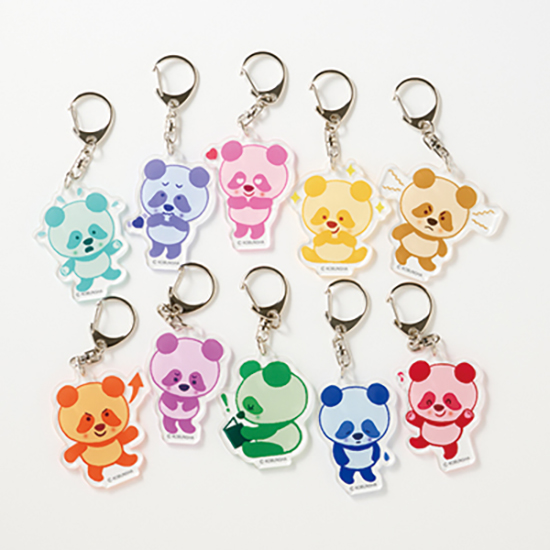 [にじいろパンダ ルンルン]にじいろパンダ ルンルンアクリルキーホルダー10種セット