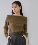 オフショルダーニット【洗濯機OK】