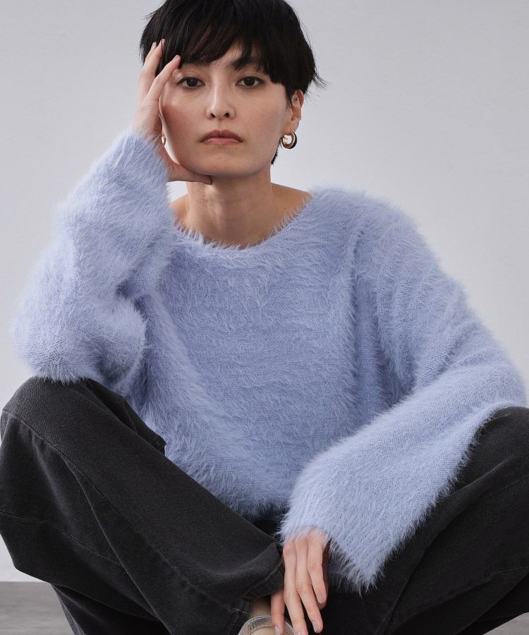 ラメシャギーニット【洗濯機OK】