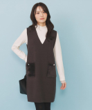 ファーポケットニットジャンスカ【洗濯機OK】