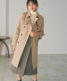 トレンチコート【洗濯機OK/撥水/花粉対応】《XS～3L》