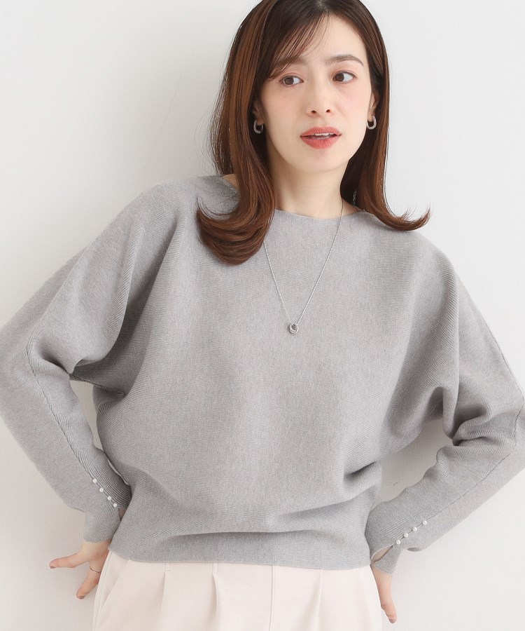 【洗濯機可】女性らしさ溢れる もちもちタッチが心地よい ドルマンニット