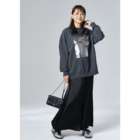 [uncrave]アセテートヴィンテージサテン マーメイドスカート