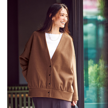 [DAY by DAY It's international]ふわっと起毛圧縮カーディガン