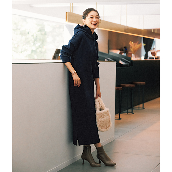 [ur's]ボンディングフーディーワンピース