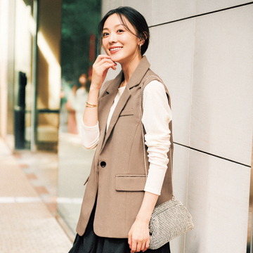 [BeBeoD]ロングテーラードジレ