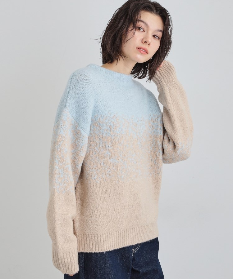 バルキーブレンドヤーンニットプルオーバー