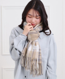 起毛タータンストール