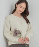 "【S-LL】きらきらと華やかに スパンコールニット"