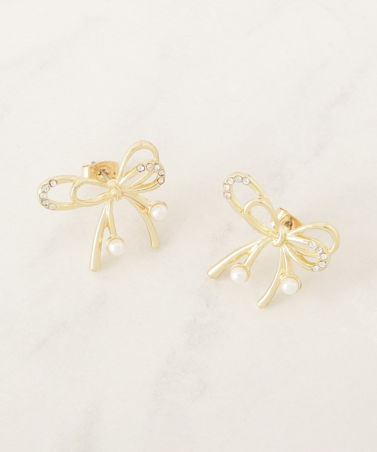 リボンモチーフピアス