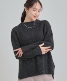 "ふわふわが魅力 ハイネックニットプルオーバー"