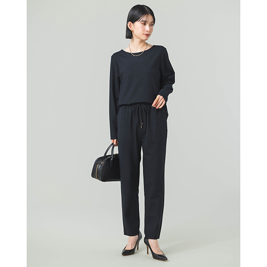 [DONEEYU]【洗える・暖か】カシミヤタッチ両面起毛トラックパンツ