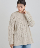 マットモール　ケーブルニット