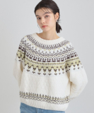 モール求心柄ニット