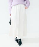 【ウエストゴム/ロング】サテンナロースカート